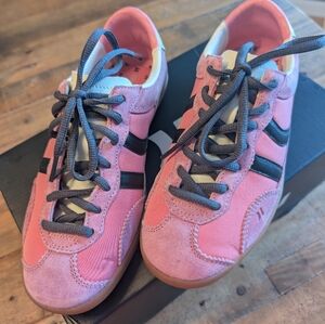 Coolway Kizuna Pink Sneakers with Black/Lime Green Accents